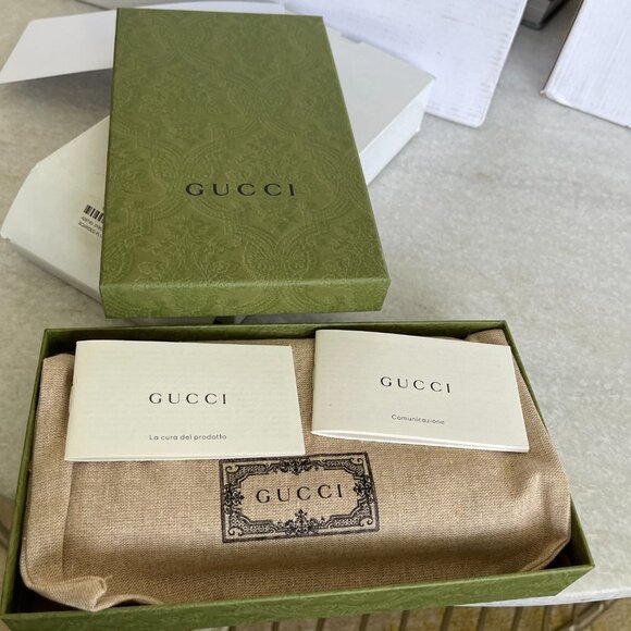 Gucci 428740 Men's Black Leather GG Marmont Vertical Wallet, Boarded Plutone - Picture 2 of 15